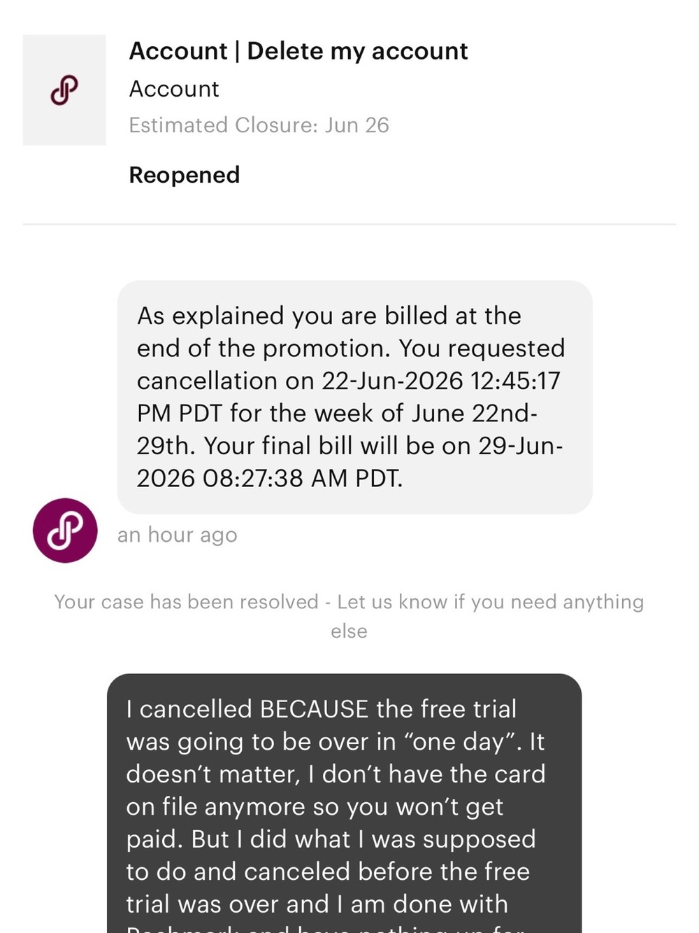 Pink Poshmark Chat Screenshot with Logo